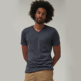 Bella+Canvas Unisex Heather CVC V-Neck Tee