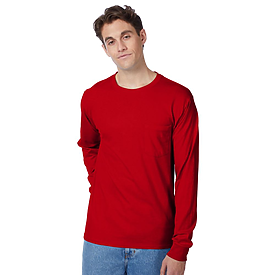 Hanes Authentic Pocket Long Sleeve T-shirt