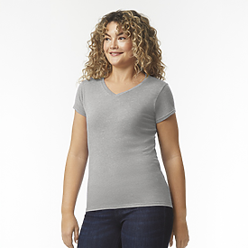Gildan 4.5oz Ladies V-Neck T