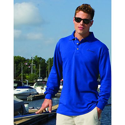 Inner Harbor Long Sleeve Pique Golf Shirt