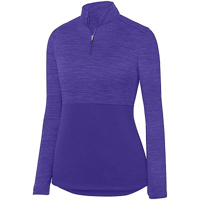 Augusta Ladies Shadow Tonal Hea. 1/4 Zip Pullover