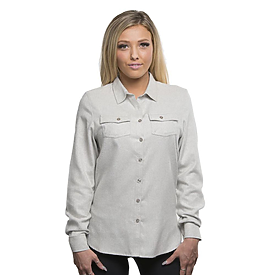 Burnside Ladies Solid Flannel Shirt