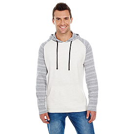 Burnside Striped Sleeve Raglan Jersey Hoodie