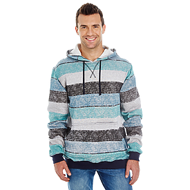 Burnside Printed Striped Marled Pullover Hood