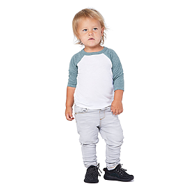 Bella+Canvas Toddler 3/4 Sleeve Baseball Tee