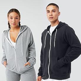 Bella+Canvas Unisex Poly-Cotton Fleece Full-Zip Hoodie