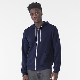 Bella+Canvas Unisex Poly-Cotton Fleece Full-Zip Hoodie
