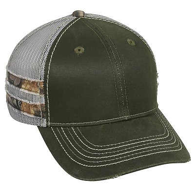 OUTDOOR CAP Trucker with Camo Stripes
