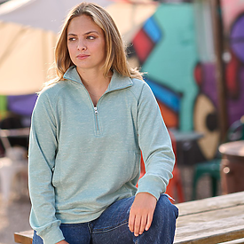 J.AMERICA Ladies Electric Fleece 1/4 Zip