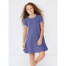 LAT Girls Melange French Terry Dress