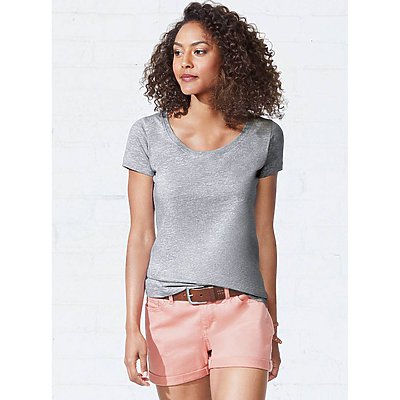 LAT Ladies Deep Scoop Neck Tee