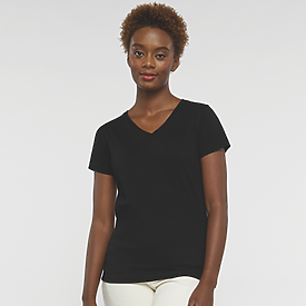 LAT 4.5oz 100% Ladies V Neck T