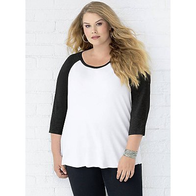 LAT Ladies Curvy Baseball Tee