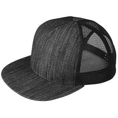 MEGA CAP Six-panel Flat Bill Trucker Cap