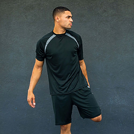 A4 Apparel Spartan Short Sleeve Color Block Crew