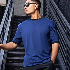 A4 Apparel Softek Ringer Tee