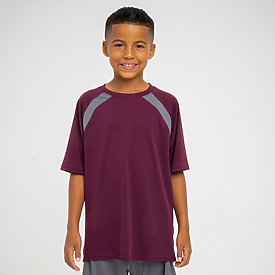 A4 Apparel Youth Spartan Short Sleeve Color Block Crew