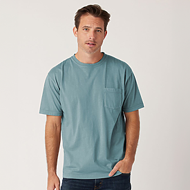 Cotton Heritage Garment Dye Short Sleeve Pocket T-Shirt
