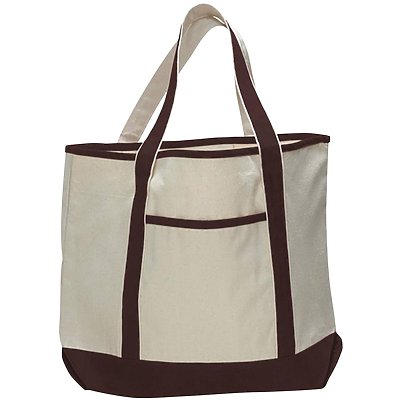 Q-Tees 12oz Canvas Large Canvas Deluxe Tote
