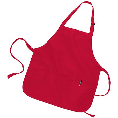 Q-Tees 7.5oz Mid-Length Apron with Pockets