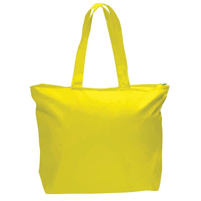 Q-Tees 12oz Canvas Zippered Tote