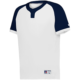 Russell Athletic Baseline Covered Placket Baseball Jersey