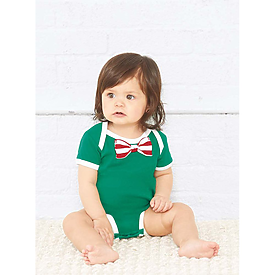 Rabbit Skins Infant Baby Rib Bow Tie Bodysuit