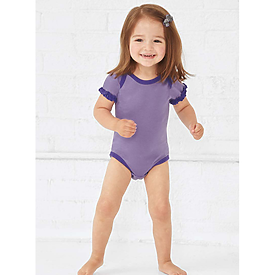 Rabbit Skins Infant Ruffle Sleeve Fine Jersey Bodysuit