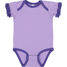 Rabbit Skins Infant Ruffle Sleeve Fine Jersey Bodysuit