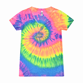 Tie Dye Ladies V-Neck T-Shirt