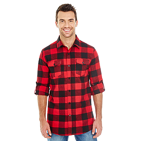 Burnside Mens Plaid Flannel Shirt