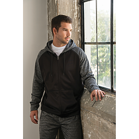 Burnside Performance Raglan Full Zip Hoodie