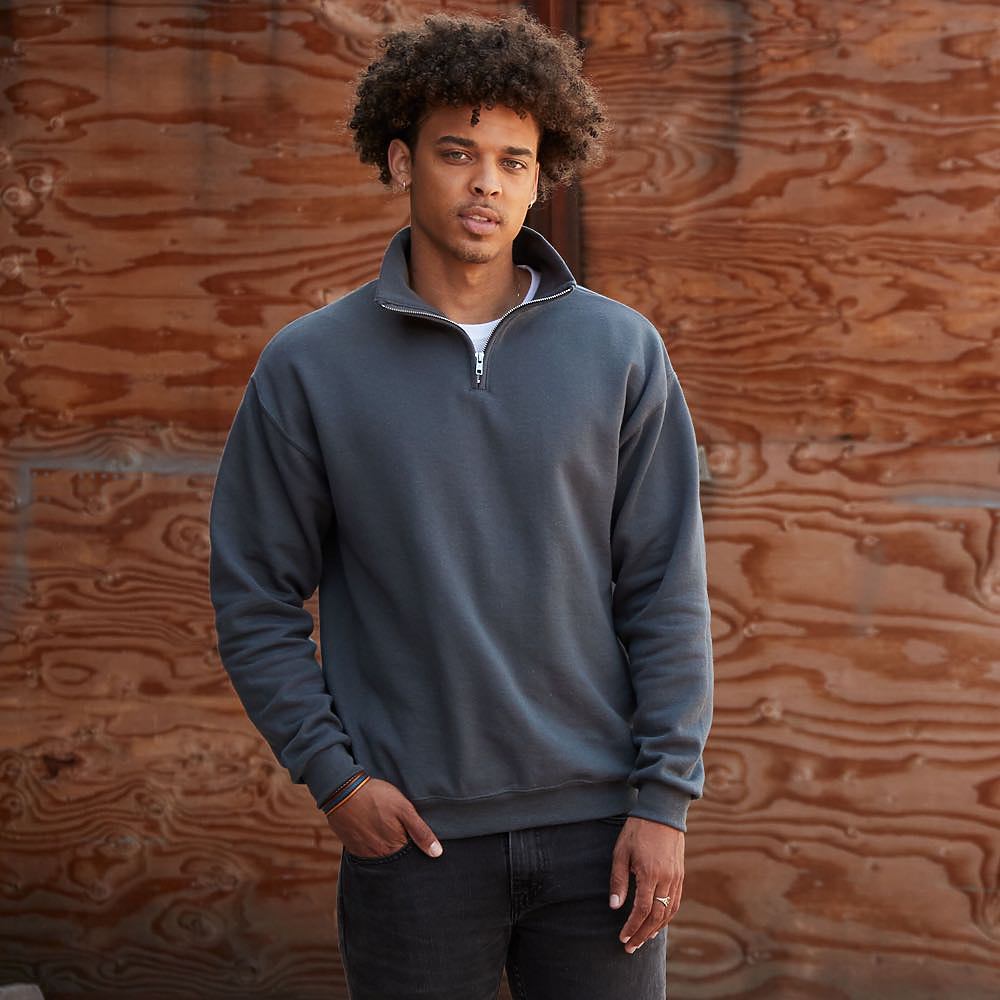 Jerzees 8oz 1 4 Zip Cadet Collar Cobrand